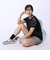 ドライプラス プリントメッシュ Tシャツ CT4S0056-TR864-GRCD BLK