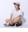 ドライプラス プリントメッシュ Tシャツ CT4S0056-TR864-GRCD WHT