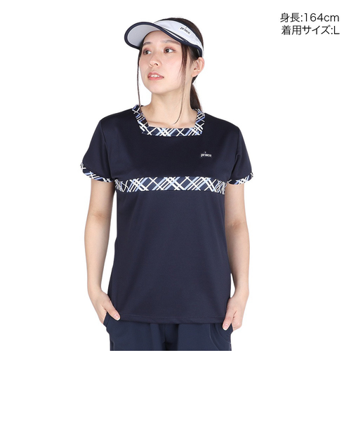 プリンステニスウェア　サイズL プリンス（PRINCE）テニスウェア ゲームシャツ WS4071 127 NVY