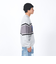 エクストララージ（XLARGE）STRIPED クルーネックニット トップス 101241015001-GREY