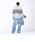 エクストララージ（XLARGE）STRIPED クルーネックニット トップス 101241015001-GREY
