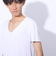 クー（Coo.）ドライプラスクール 半袖Vネックシャツ 891CO4GC0007 WHT 冷感