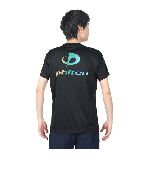 ファイテン（PHITEN）半袖 RUKUシャツ グラデーション ブラック