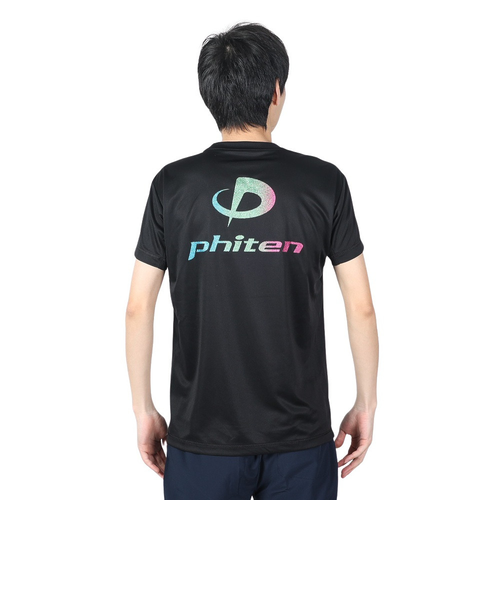 ファイテン（PHITEN）半袖 RUKUシャツ グラデーション ブラック