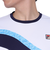 フィラ（FILA）テニスウェア ゲームシャツ 波間プリント バックホールメッシュ クルーネックTシャツ VM5682-01 速乾