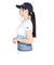 フィラ（FILA）テニスウェア レディース 波間パネルプリント バックホールメッシュ クルーネックTシャツ VL2832-04 速乾