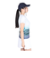 フィラ（FILA）テニスウェア レディース 波間パネルプリント バックホールメッシュ クルーネックTシャツ VL2832-04 速乾