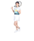 フィラ（FILA）テニスウェア レディース 波間パネルプリント バックホールメッシュ クルーネックTシャツ VL2832-04 速乾