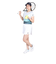 フィラ（FILA）テニスウェア レディース 波間パネルプリント バックホールメッシュ クルーネックTシャツ VL2832-04 速乾