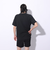 アディダス（adidas）スリーストライプス スウェット 半袖 シャツ KUE37-IT0896 黒 ブラック ヘビーウェイト ルーズフィット