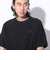 アディダス（adidas）スリーストライプス スウェット 半袖 シャツ KUE37-IT0896 黒 ブラック ヘビーウェイト ルーズフィット