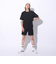 アディダス（adidas）スリーストライプス スウェット 半袖 シャツ KUE37-IT0896 黒 ブラック ヘビーウェイト ルーズフィット
