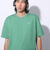 アディダス（adidas）スリーストライプス Tシャツ 半袖 KUE43-IT0914 グリーン ヘビーウェイト ルーズフィット