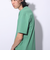 アディダス（adidas）スリーストライプス Tシャツ 半袖 KUE43-IT0914 グリーン ヘビーウェイト ルーズフィット
