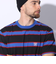 エクストララージ（XLARGE）XL91 ストライプ ショートスリーブ Tシャツ 101241011013-BLUE