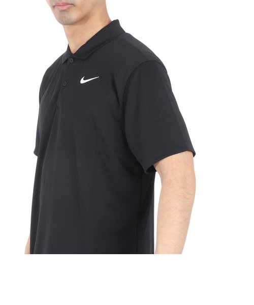 NIKE テニス 半袖ポロシャツ クロコ柄 ハーフジップ フェデラー着用 黒 1540000406211_00090_d00001.jpg