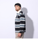 エクストララージ（XLARGE）EMBLEM STRIPED RUGBY シャツ 101241013001-BLACK