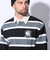 エクストララージ（XLARGE）EMBLEM STRIPED RUGBY シャツ 101241013001-BLACK