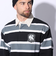 エクストララージ（XLARGE）EMBLEM STRIPED RUGBY シャツ 101241013001-BLACK