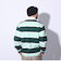 エクストララージ（XLARGE）EMBLEM STRIPED RUGBY シャツ 101241013001-GREEN