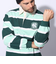 エクストララージ（XLARGE）EMBLEM STRIPED RUGBY シャツ 101241013001-GREEN