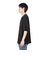 襟ライン ロゴ刺繍 半袖Tシャツ BU2345805:19:BLACK