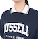 ラッセル（RUSSELL）襟付き カレッジ ワイド Tシャツ RBL24S1012 NVY