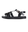 サンダル クッションソールフラットサンダル 6352BLACK