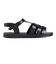 サンダル クッションソールフラットサンダル 6352BLACK