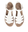 サンダル クッションソールフラットサンダル 6352WHITE