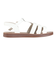 サンダル クッションソールフラットサンダル 6352WHITE