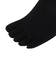 ふくらし ゆるピ丈 クルー丈 5本指 ソックス 37781 BLK