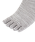 ふくらし ゆるピ丈 クルー丈 5本指 ソックス 37781 GRY