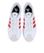 アディダス（adidas）スニーカー VLコート3.0 ホワイト レッド IF4464 カジュアル スポーツシューズ クッション性 タウン 町履き 登校 通学