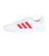 アディダス（adidas）スニーカー VLコート3.0 ホワイト レッド IF4464 カジュアル スポーツシューズ クッション性 タウン 町履き 登校 通学