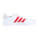 アディダス（adidas）スニーカー VLコート3.0 ホワイト レッド IF4464 カジュアル スポーツシューズ クッション性 タウン 町履き 登校 通学