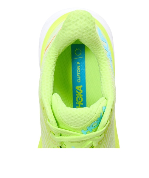 ホカ（HOKA）ランニングシューズ クリフトン9 フラッシュグリーン
