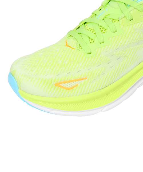 ホカ（HOKA）ランニングシューズ クリフトン9 フラッシュグリーン