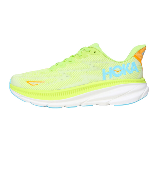 ホカ（HOKA）ランニングシューズ クリフトン9 フラッシュグリーン