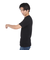 ヘルスニット（Healthknit）ベーシックワッフル ヘンリーネック 半袖Tシャツ 601S BLK
