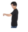 ヘルスニット（Healthknit）ベーシックワッフル ヘンリーネック 半袖Tシャツ 601S BLK