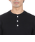 ヘルスニット（Healthknit）ベーシックワッフル ヘンリーネック 半袖Tシャツ 601S BLK