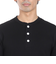 ヘルスニット（Healthknit）ベーシックワッフル ヘンリーネック 半袖Tシャツ 601S BLK