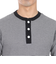 ヘルスニット（Healthknit）ベーシックワッフル ヘンリーネック 半袖Tシャツ ボーダー 601S BLK/OFF