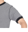 ヘルスニット（Healthknit）ベーシックワッフル ヘンリーネック 半袖Tシャツ ボーダー 601S BLK/OFF