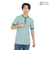 ヘルスニット（Healthknit）ベーシックワッフル ヘンリーネック 半袖Tシャツ ボーダー 601S GRN/OFF