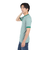 ヘルスニット（Healthknit）ベーシックワッフル ヘンリーネック 半袖Tシャツ ボーダー 601S GRN/OFF