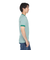 ヘルスニット（Healthknit）ベーシックワッフル ヘンリーネック 半袖Tシャツ ボーダー 601S GRN/OFF