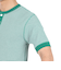 ヘルスニット（Healthknit）ベーシックワッフル ヘンリーネック 半袖Tシャツ ボーダー 601S GRN/OFF