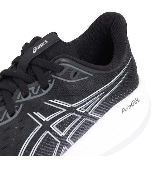 Asics　アシックス ランニングシューズ　ワイド　ブラック/グレー アシックス（ASICS）ランニングシューズ ゲルキュムラス26ワイド